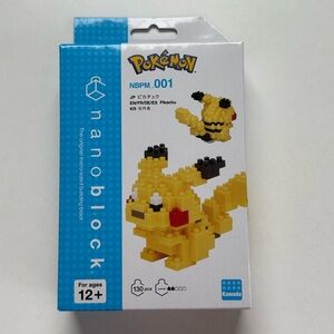 Pokemon Nanoblock Pikachu Building Set - Yellow, Black, Red, White